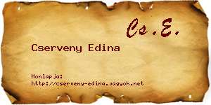 Cserveny Edina névjegykártya