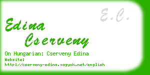 edina cserveny business card